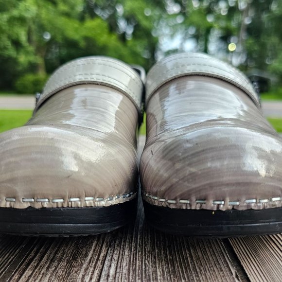 SANITA SIGNATURE GRAY NURSING Danish Clogs SLIP RESISTANT EUR Size  38 US SIze 7 - Picture 9 of 15